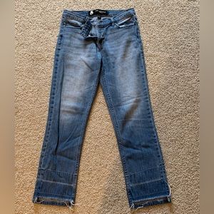 Sz 6 Karl Lagerfeld PAR S Ankle Button Fly Straight Leg Jeans
